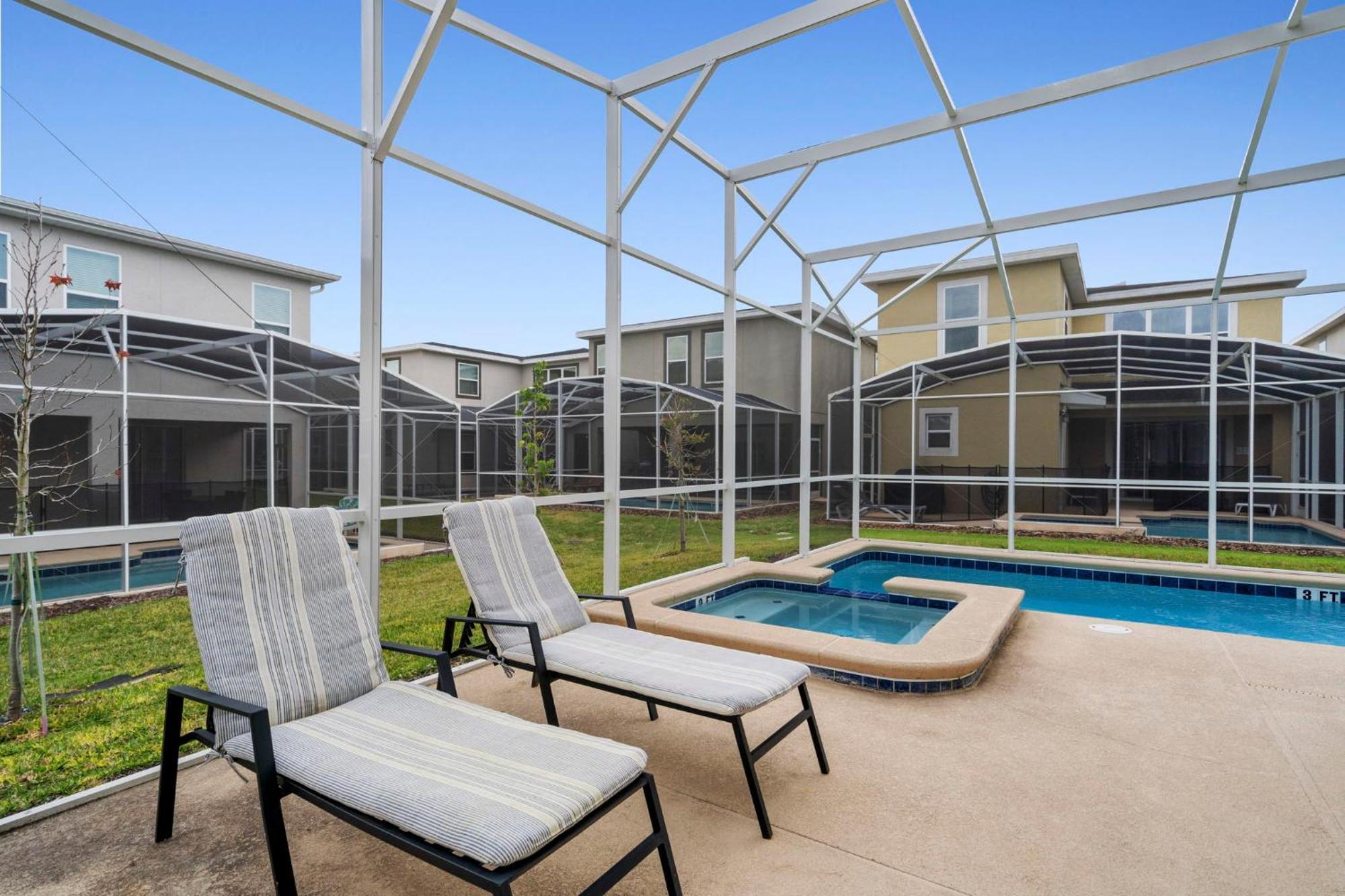 Gorgeous 5 Bd Home W Private Pool Next To Disney Киссимми Экстерьер фото